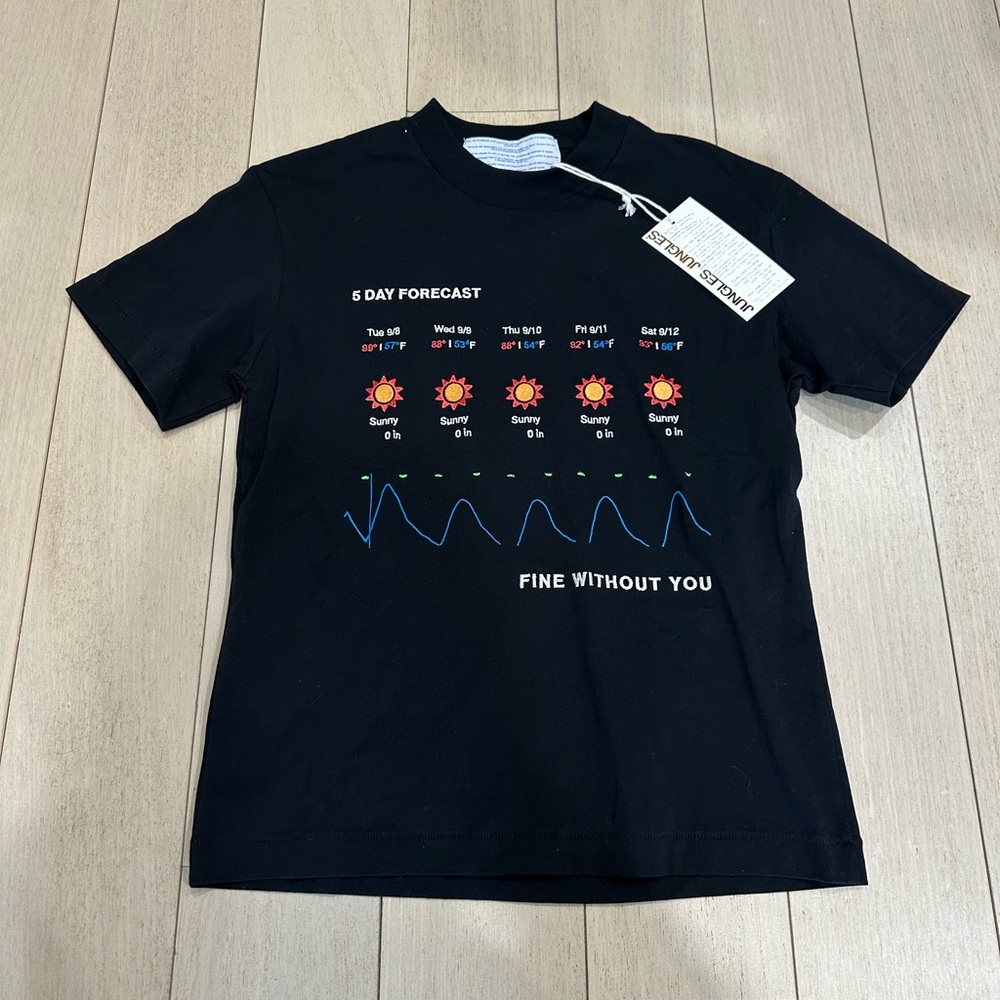 Jungles Jungles NWT T-shirt Size Mens Small "Fine Without You" SS-FWY-BLK-M
